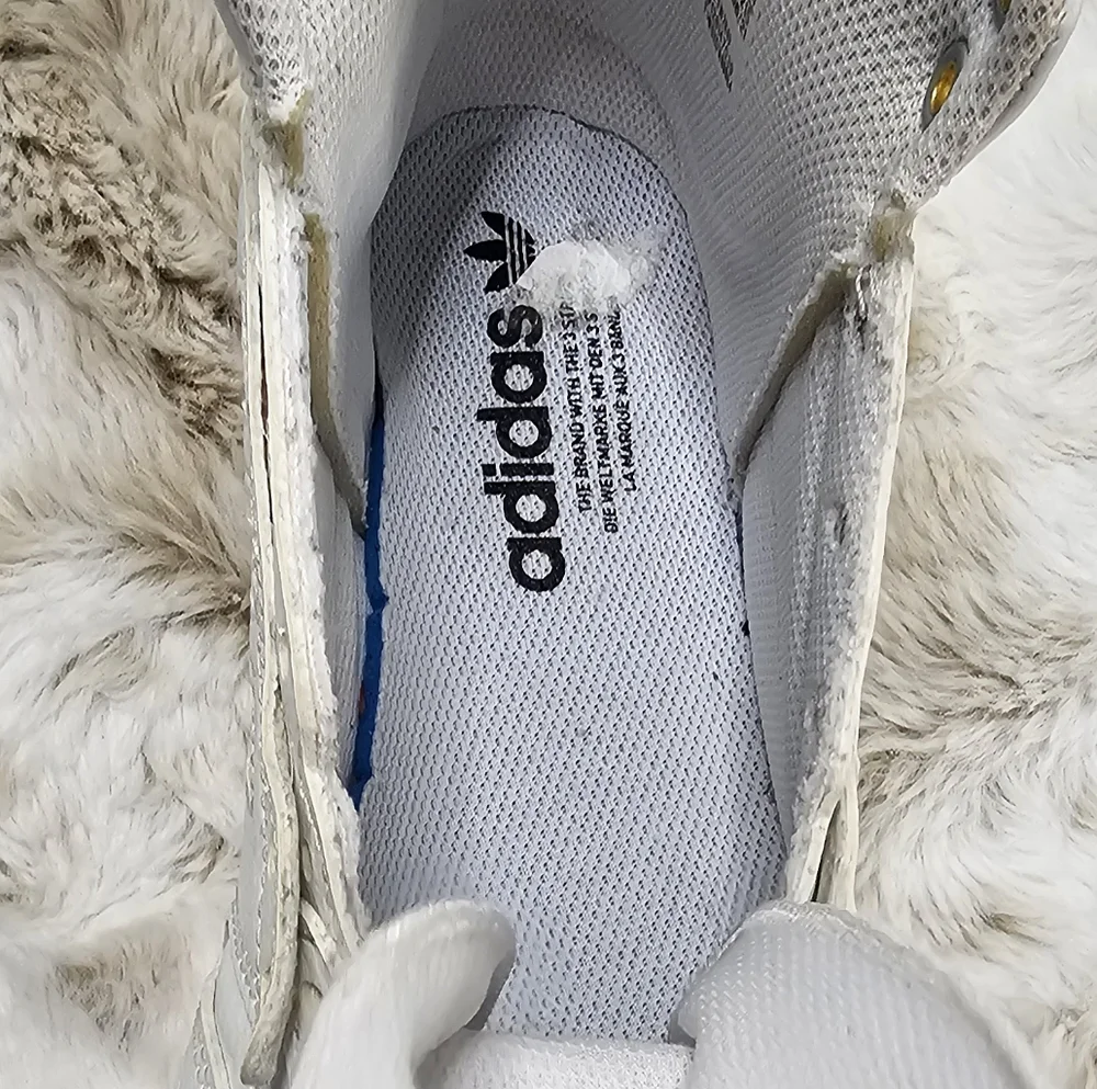 Adidas Drop Step XL High Top White/Gold Sneakers‎ Boy's 3.5  (FW2040)